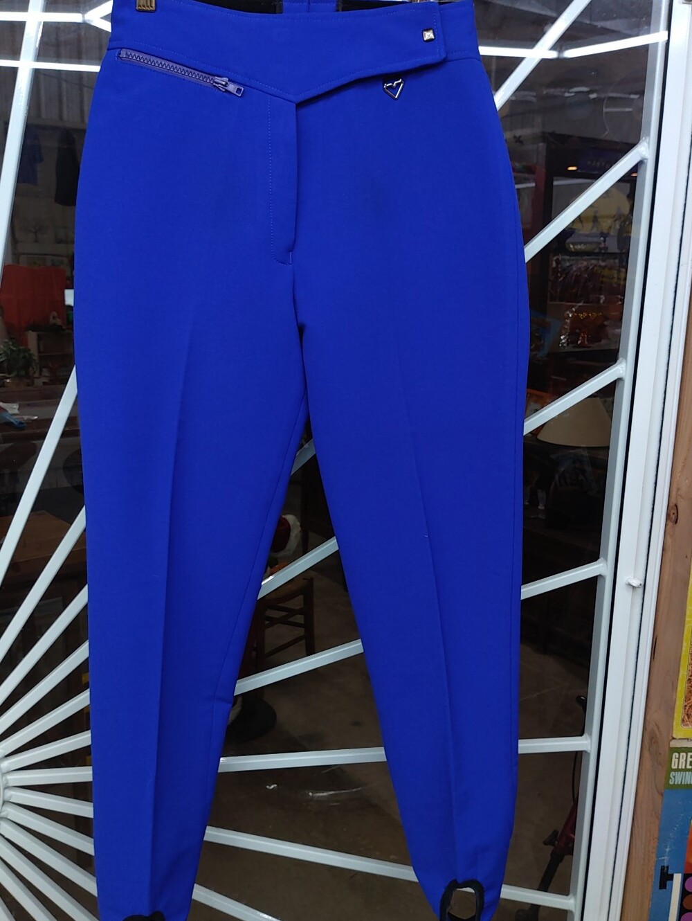 Obermeyer Womens Royal Blue Stirrup Ski Pants Size 10 Regular Wool Blend Made In